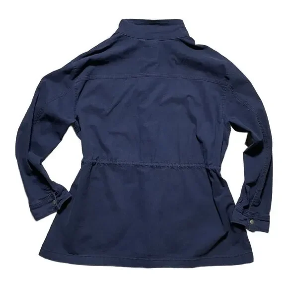Old Navy Women’s Navy Blue Twill Utility Filed Jacket (Size: XL) - Picture 2 of 10
